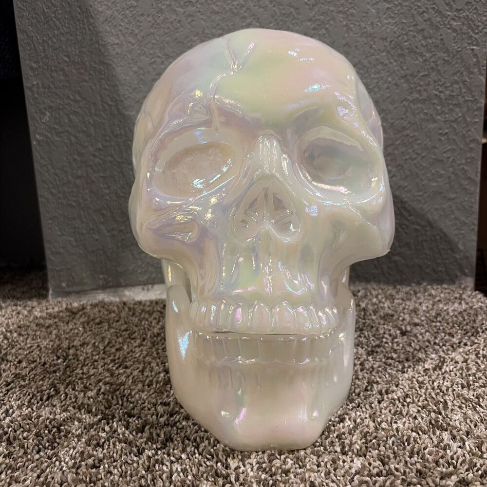 10" Large Plated Skull Halloween Decorative Prop - Hyde and EEK! Boutique™